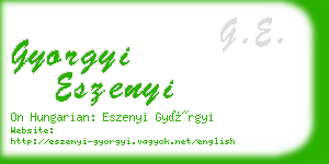 gyorgyi eszenyi business card